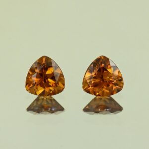 OrangeZircon trill pair 6.8mm 3.13cts N zn4189