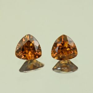 OrangeZircon trill pair 7.2mm 3.63cts N zn4194
