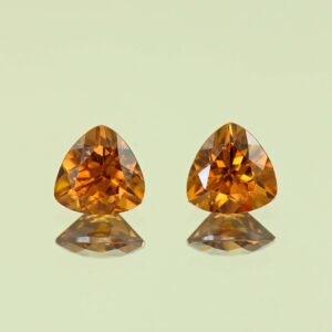 OrangeZircon trill pair 8.3mm 5.46cts N zn4201 SOLD