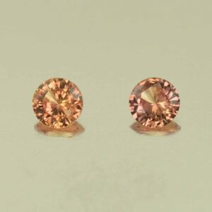 PadOrangeSapphire round pair 4.1mm 0.61cts N sa681