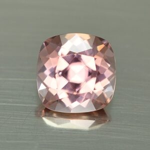 PinkChampagneZircon sq cush 8.5mm 4.20cts H a zn4430 SOLD