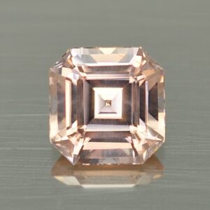 PinkChampagneZircon sq eme cut 9.0mm 5.34cts H zn4437 SOLD