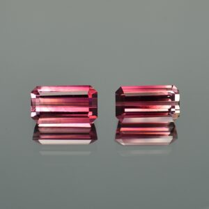 PinkRubellite eme cut pair 14.3x8.1 13.8x7.9mm 12.37cts N tm1339 SOLD