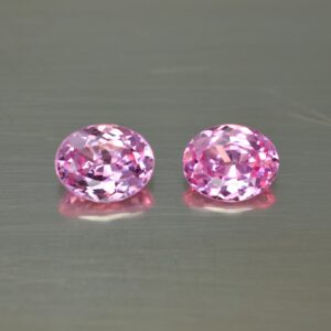 PinkSpinel oval pair 7.7 7.5x6.1mm 2.64cts sp567 SOLD