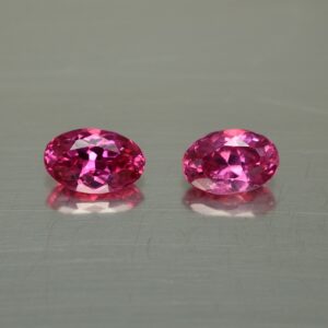 PinkSpinel oval pair 8.1 7.7x5.1mm 2.47cts sp164
