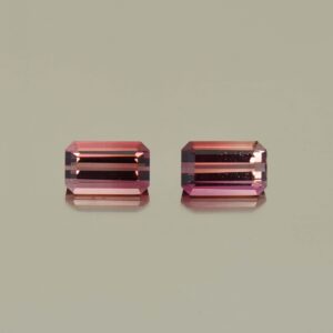PinkTourmaline eme cut pair 8.2x5.2mm 3.17cts N tm675 scaled 1 SOLD