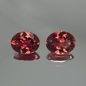 PinkTourmaline oval pair 13.0 13.3x10.1 10.4mm 9.72cts N tm560