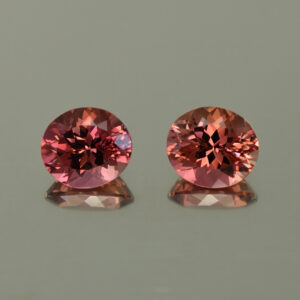 PinkTourmaline oval pair 9.4x8.3mm 5.37cts H tm531 SOLD
