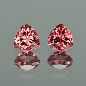 PinkTourmaline trillion pair 7.1mm 2.84cts N tm621 SOLD
