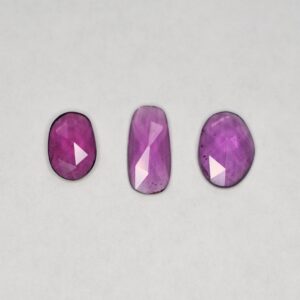 PurpleGarnet freeform rose cut 1.00 1.49cts 3.77cts 3pcs pl462 SOLD