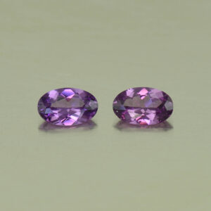 PurpleGarnet oval pair 5.5x3.5mm 0.63cts N pl504
