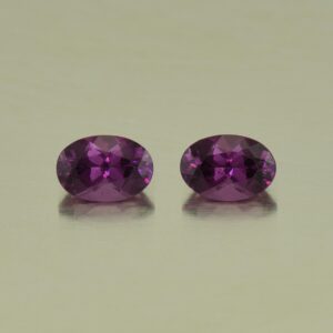 PurpleGarnet oval pair 6.0x4.1mm 1.24cts N pl584