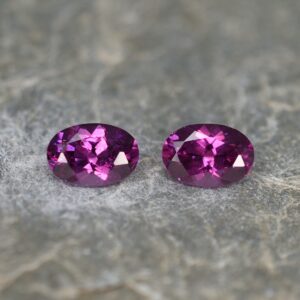 PurpleGarnet oval pair 6.4x4.4mm 1.42cts pl518