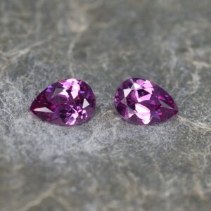 PurpleGarnet pearshape pair 6.5x4.5mm 1.20cts pl145 SOLD