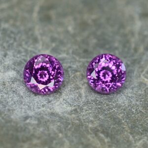 PurpleGarnet round pair 4.0mm 0.67cts pl639 SOLD
