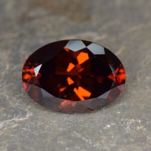 Red Orange Zircon oval 14.0x10.0mm 8.59cts N zn623