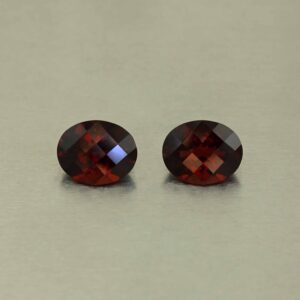 RedGarnet ch oval pair 10.0x8.0mm 6.37cts N rg553