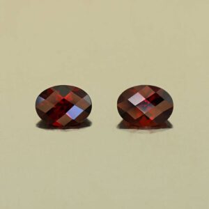RedGarnet ch oval pair 7.5x5.5mm 2.22cts N rg542