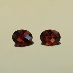 RedGarnet ch oval pair 9.0x7.0mm 4.50cts N rg544