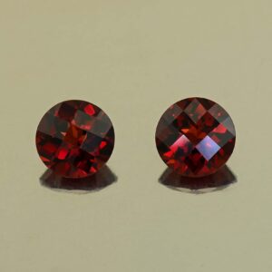 RedGarnet ch round pair 7.0mm 3.15cts N rg651 SOLD