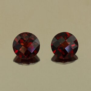 RedGarnet ch round pair 7.0mm 3.23cts N rg653