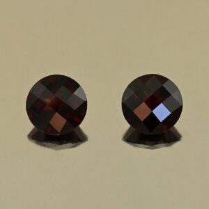 RedGarnet ch round pair 7.0mm 3.39cts N rg659