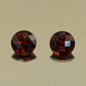 RedGarnet ch round pair 7.0mm 3.42cts N rg660