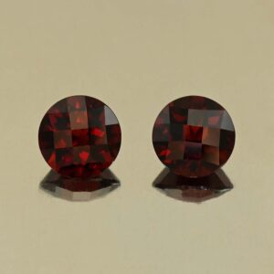 RedGarnet ch round pair 7.0mm 3.43cts N rg661