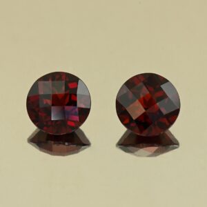 RedGarnet ch round pair 7.0mm 3.44cts N rg663