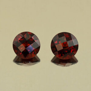 RedGarnet ch round pair 7.0mm 3.44cts N rg664