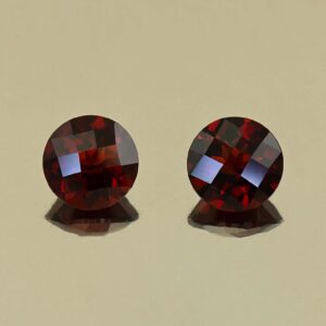 RedGarnet ch round pair 7.0mm 3.45cts N rg665