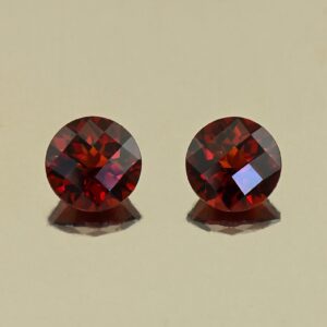 RedGarnet ch round pair 7.1mm 3.32cts N rg668