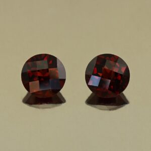 RedGarnet ch round pair 8.0mm 4.97cts N rg670
