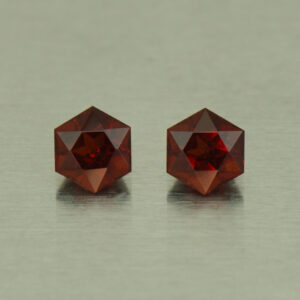 RedGarnet hex pair 4.0mm 0.80cts N rg271 SOLD