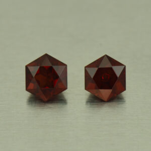 RedGarnet hex pair 5.0mm 1.46cts N rg278 SOLD