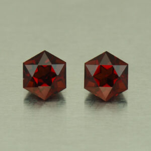RedGarnet hex pair 6.0mm 2.72cts N rg286 SOLD