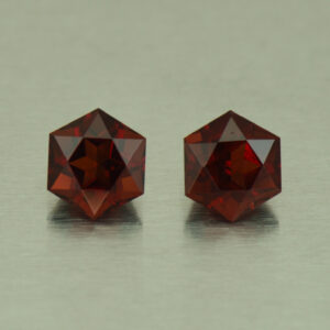 RedGarnet hex pair 6.4mm 3.39cts N rg288 SOLD