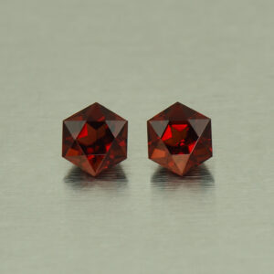RedGarnet hexagon pair 5.5mm 2.08cts N rg283 SOLD