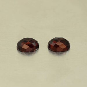 RedGarnet oval rose cut pair 8.1x6.0mm 3.73cts N rg583 a