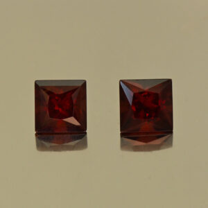 RedGarnet princess pair 4.6mm 1.25cts N rg251