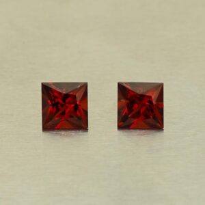 RedGarnet princess pair 5.0mm 1.69cts N rg589