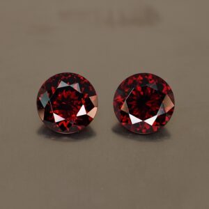 RedGarnet round pair 10.0mm 8.26cts rg181 SOLD
