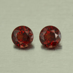 RedGarnet round pair 5.0m 1.09cts N rg296