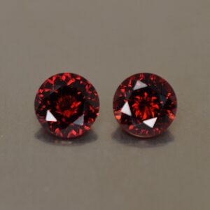 RedGarnet round pair 6.5mm 2.44cts rg206 SOLD