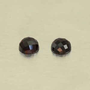 RedGarnet round rose cut pair 5.0mm 1.42cts N rg599 a