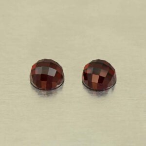 RedGarnet round rose cut pair 5.0mm 1.62cts N rg600 a