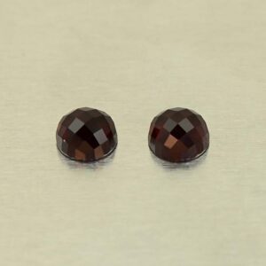 RedGarnet round rose cut pair 5.1mm 1.54cts N rg601 a