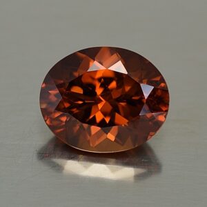 RedOrangeZircon oval 11.1x9.2mm 5.91cts zn650