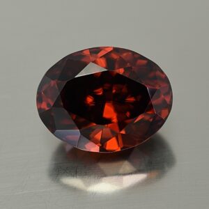RedOrangeZircon oval 15.4x12.1mm 18.32cts N zn223