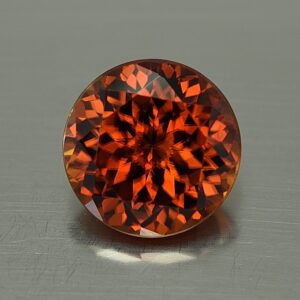 RedOrangeZircon round 11.0mm 7.44cts N zn1662